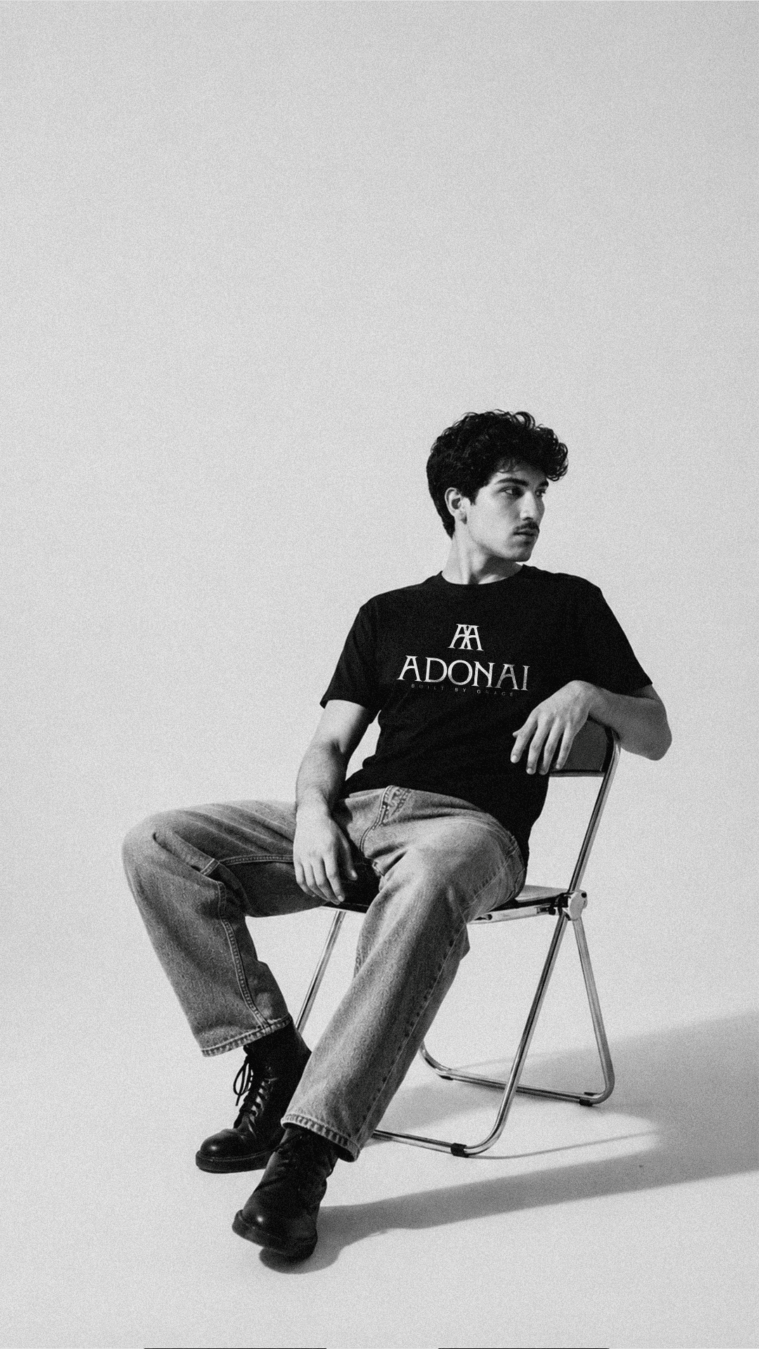 Adonai logo tee | Faith Christian shirt | Spiritual typography, Black Tee, Adonai Reserve chapter one